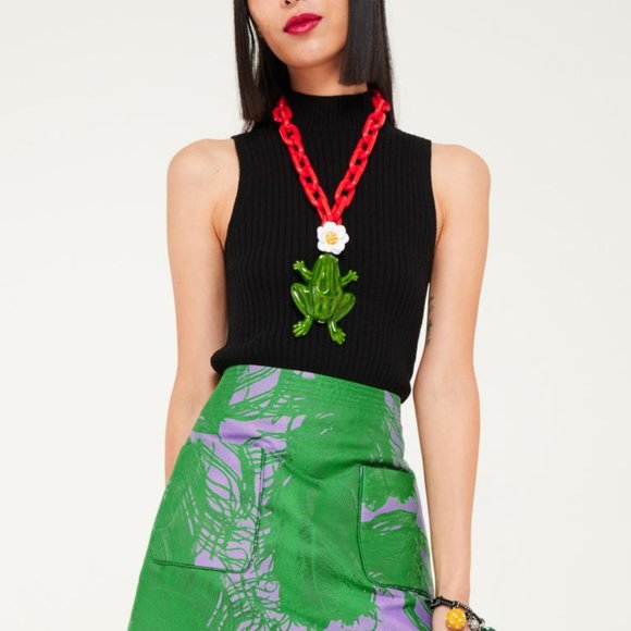 Iris Apfel x H&M Jacquard-Weave Mini Skirt Size 22 (NWT) - Picture 2 of 8